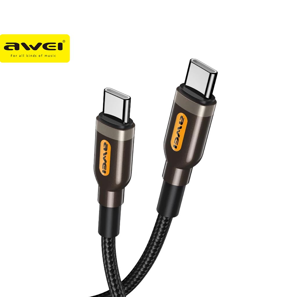 Awei USB Type-C to Type C Cable 1m Quick Charge 60W