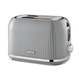 Geepas Fluted 2-Slice Toaster, 6 Browning Levels, Grey GBT36558UK-GR