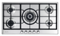 Elba 90 cm Gas Hob with 5 Burners and Cast Iron Support