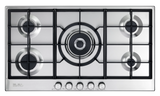 Elba 90 cm Gas Hob with 5 Burners and Cast Iron Support