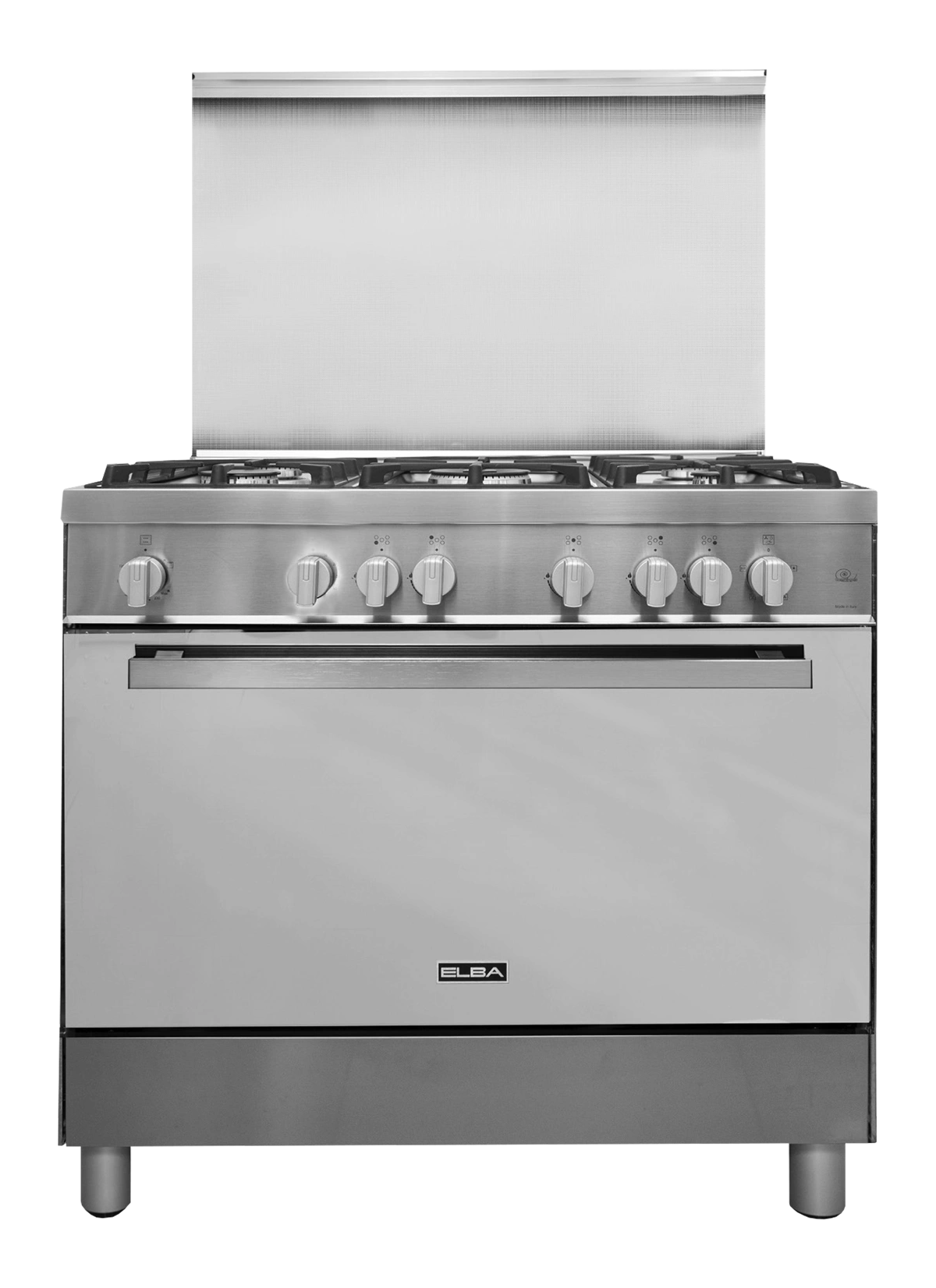 Elba 90 cm Gas Cooker with 5 Burners and Grilling Feature Elba 90 cm Gas Cooker with 5 Burners and Grilling Feature