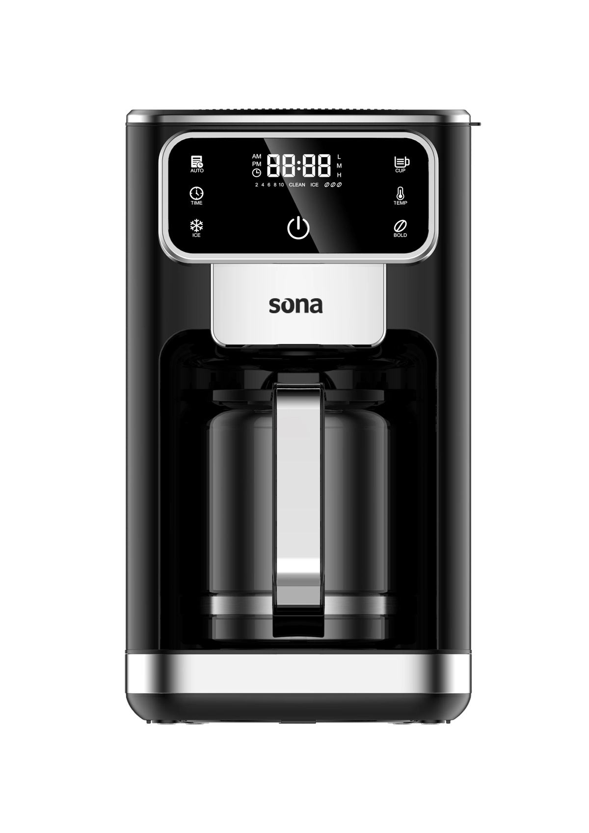 Sona American Coffee Maker 1.8L 1100W With Ice Coffee Mode Black