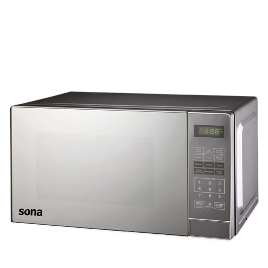 Sona 22L Silver Microwave with Mirror Glass – 700W