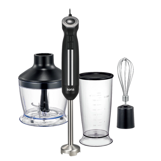 Sona Hand Blender 600ml With accessories 1200W - Black