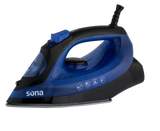 Sona SI-619 B Steam Iron 2200W – Ceramic Soleplate, 280ml Tank, Blue