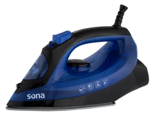 Sona SI-619 B Steam Iron 2200W – Ceramic Soleplate, 280ml Tank, Blue