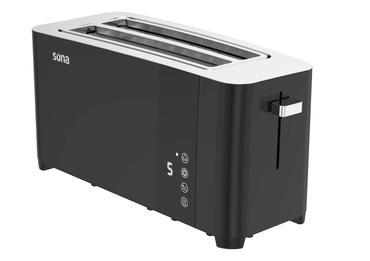 Sona 4-Slice Toaster 1400W with 7 Roasting Levels & Touch Control – Black | ST-6015 BK