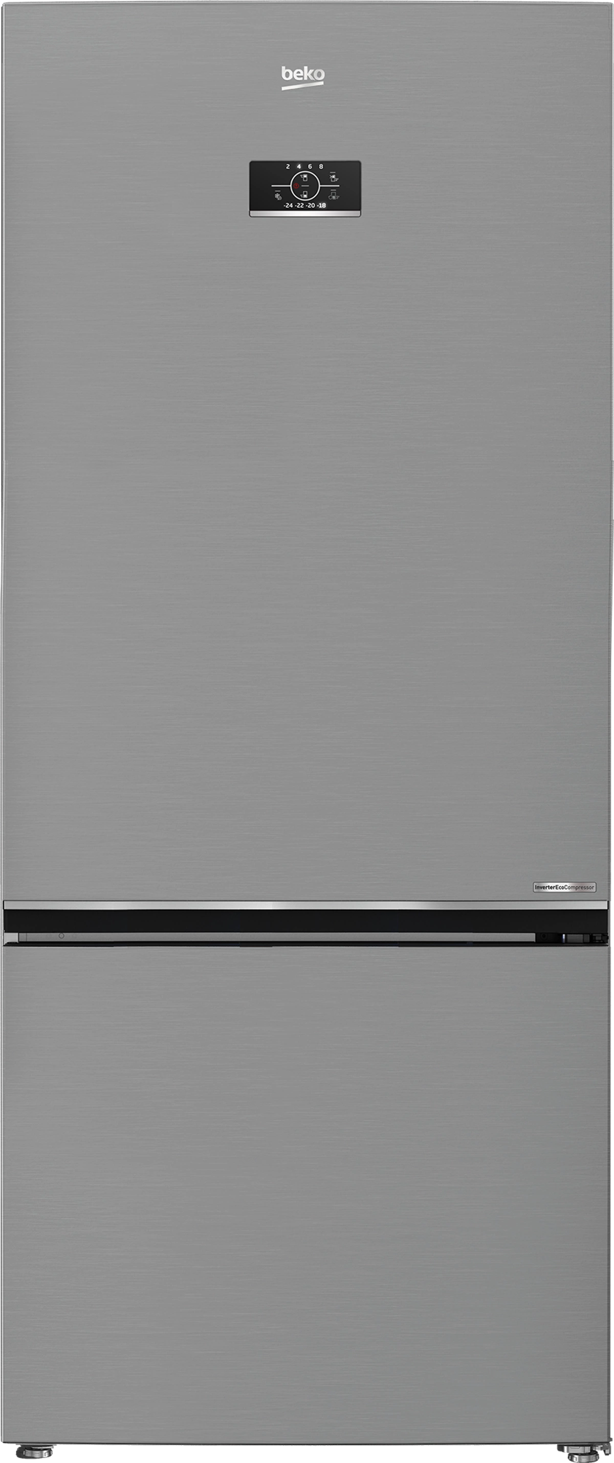 Beko Refrigerator A++ 509 L Bottom Freezer HarvestFresh Gray Inverter - Model B5RCNE66HXB