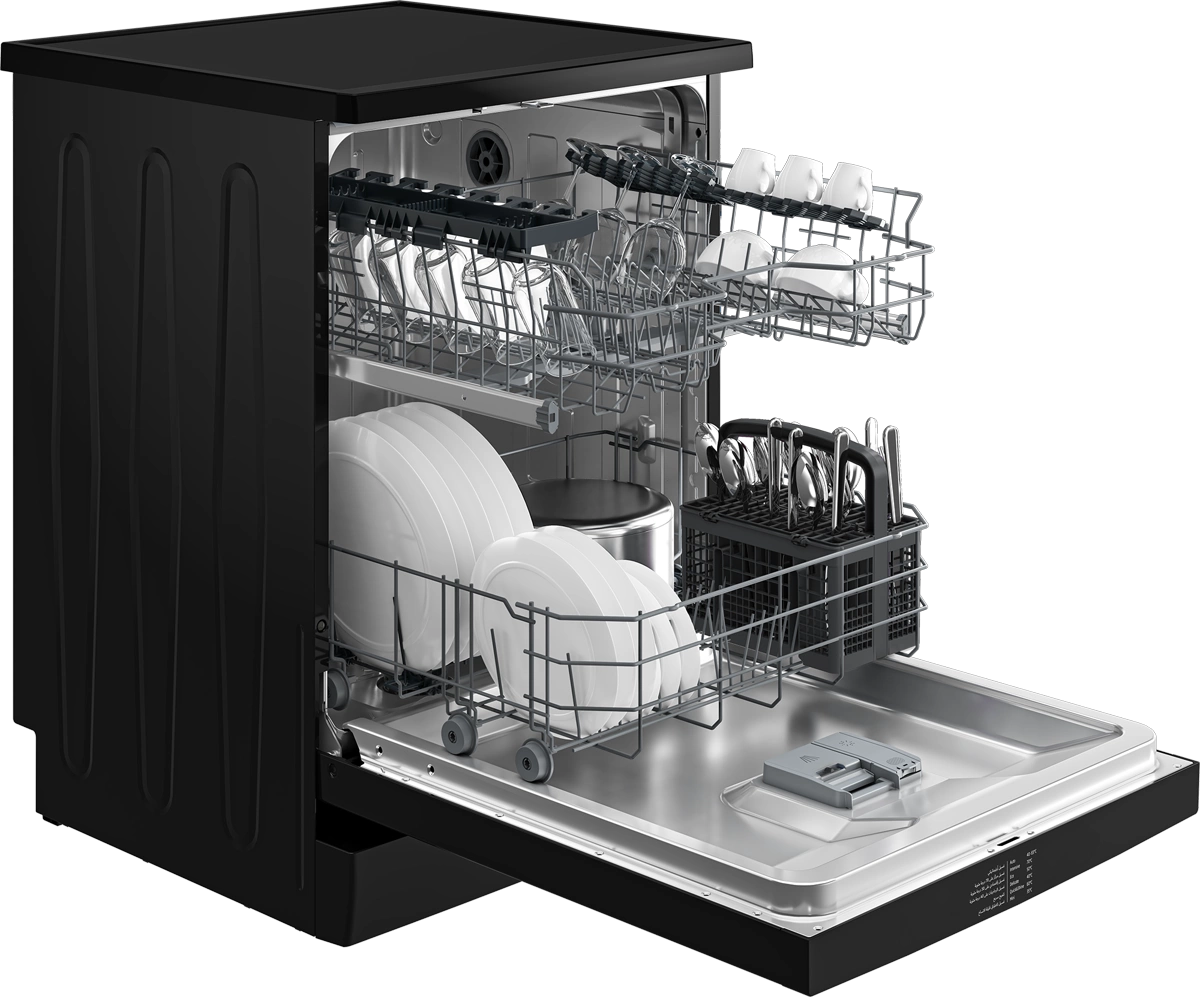Beko Dishwasher 6 Programs 3 Sprays 2 Baskets Black Inverter A++ | BDFN 16422 B