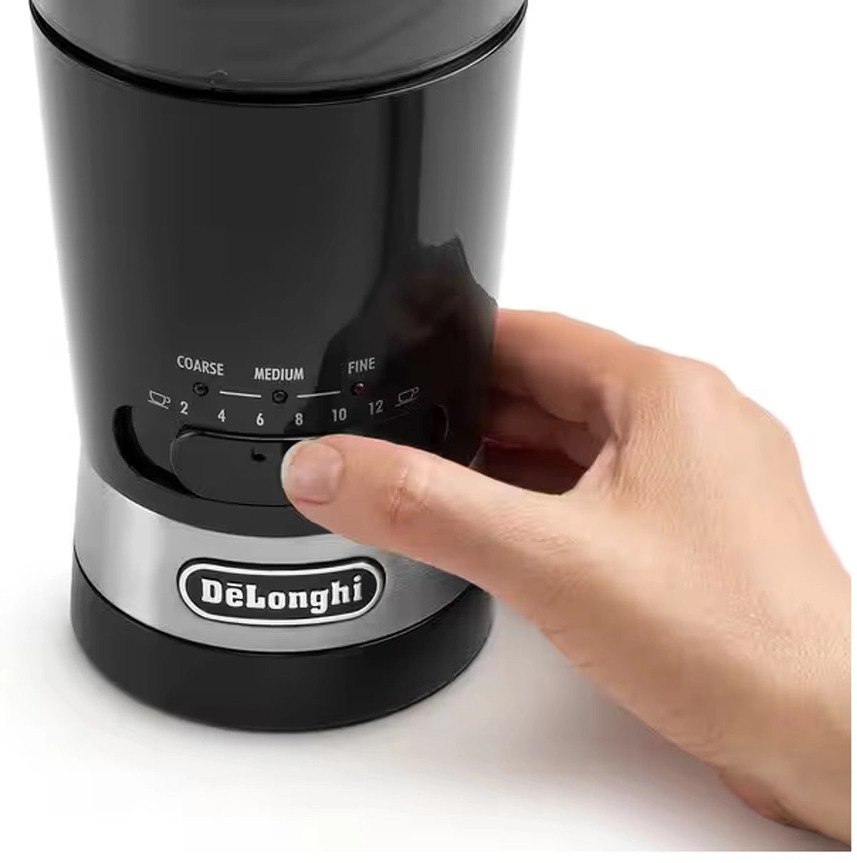 DeLonghi Coffee Grinder - 3 Grind Settings, 90g Capacity DeLonghi Coffee Grinder - 3 Grind Settings, 90g Capacity
