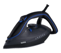 Sona Steam Iron 3000W Ceramic Base 350ml Vertical Steam Gray
