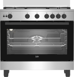 Beko 90 cm Gas Cooker 5 Burners Stainless Steel