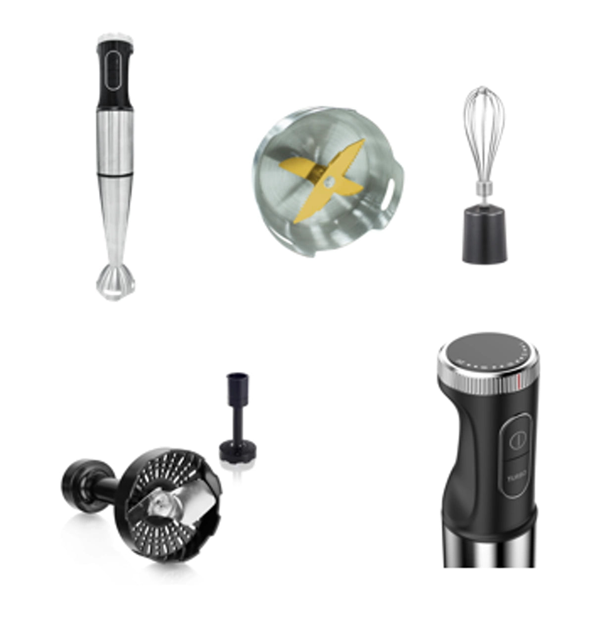 Sona 1500W Hand Blender with 2.5L Food Processor & Titanium Blade Sona 1500W Hand Blender with 2.5L Food Processor & Titanium Blade