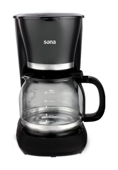 Sona American Coffee Maker 1.5L 10 Cups 800W Black – Model SCM-1019