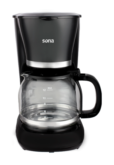 Sona American Coffee Maker 1.5L 10 Cups 800W Black – Model SCM-1019