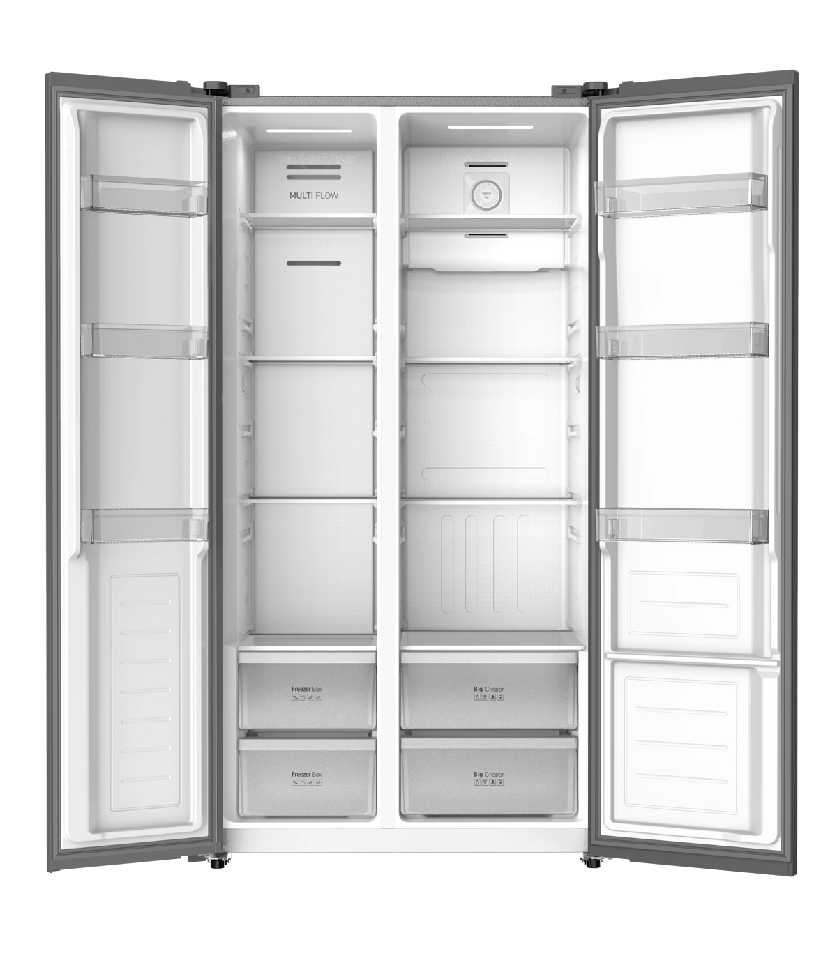 Skyworth 541L Side-by-Side Refrigerator No Frost A++ Black