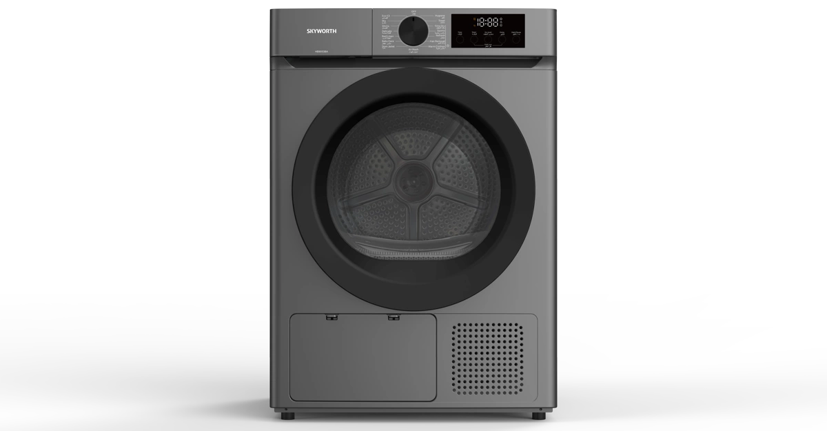 Skyworth 9kg Dryer A++ Silver with 14 Drying Programs Skyworth 9kg Dryer A++ Silver with 14 Drying Programs