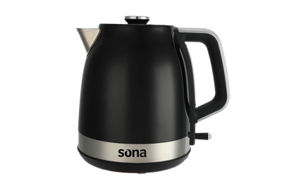 Sona Kettle 1.7L 1850-2200W Stainless Steel with LED Indicator & Removable Filter Black