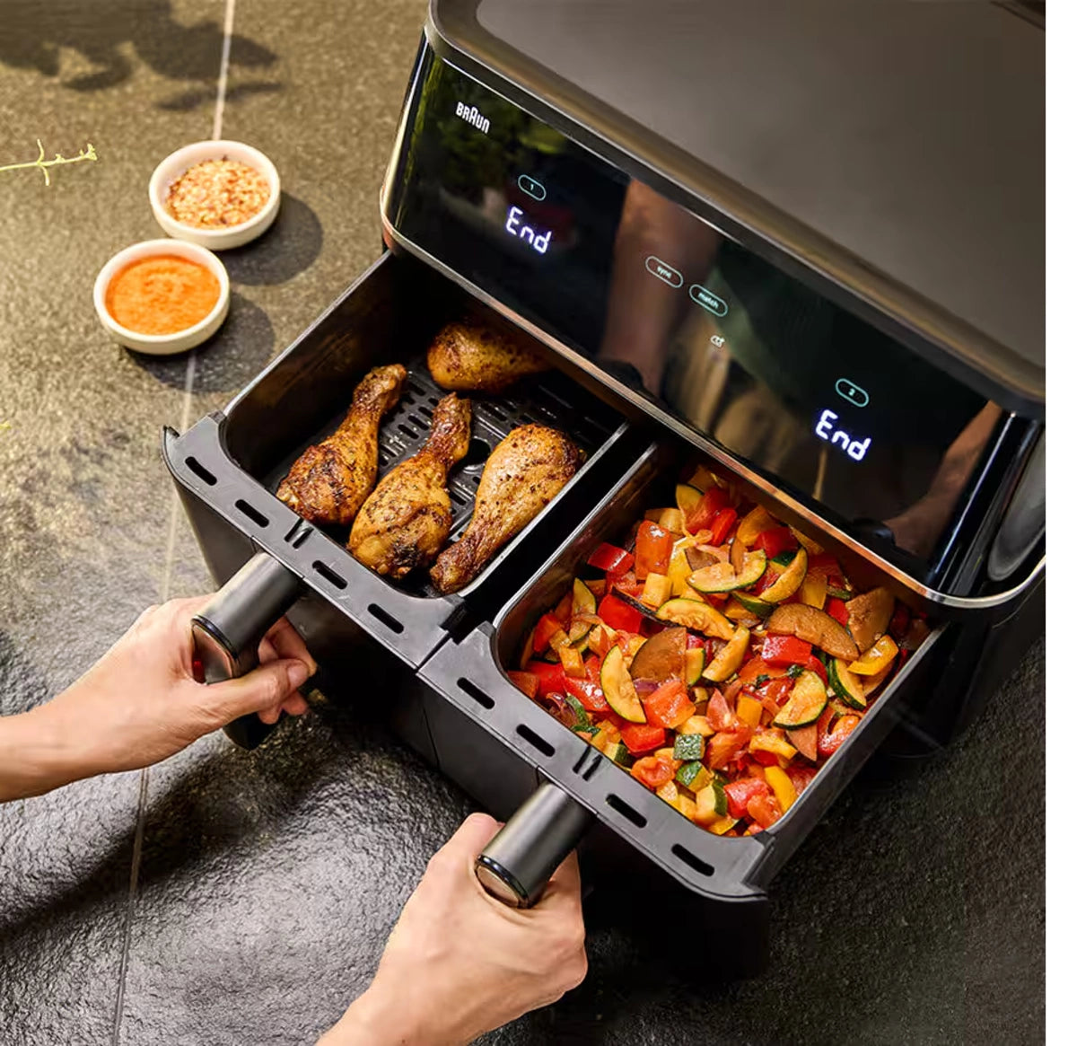 قلاية براون TwinCook 5 مزدوجة 10 لتر 2400 واط