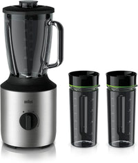 خلاط براون PowerBlend 800 واط 1.5 لتر مع أكواب Smoothie2Go