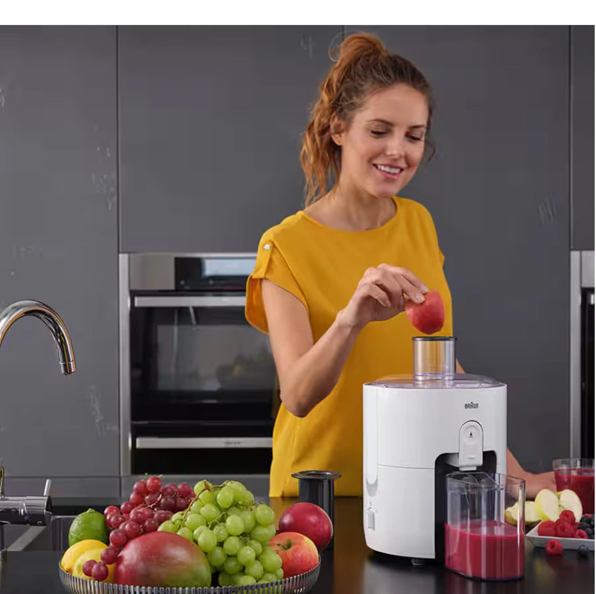 عصارة براون PurEase Spin 600 واط 1.25 لتر – أبيض