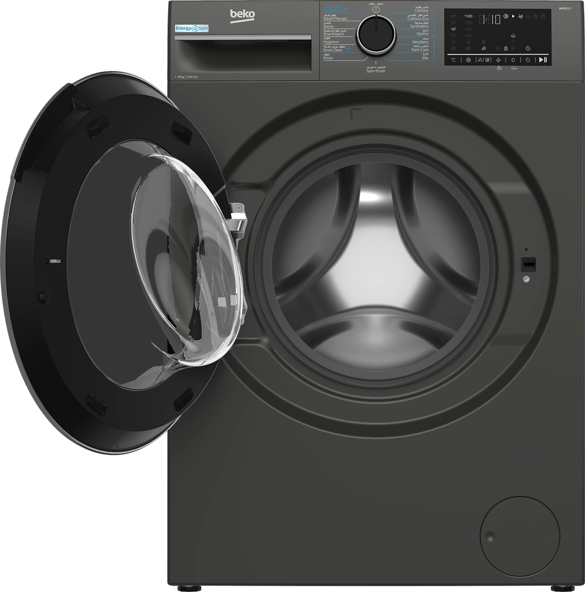 Beko Washing Machine 10 kg A+++ Inverter 1400 RPM Manhattan Gray - Model B3WFU51042ESMG