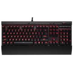 لوحة مفاتيح الألعاب الميكانيكية Corsair K70 RAPIDFIRE ذات الإضاءة الحمراء CHERRY® MX Speed ​​Switch مع مسند للمعصم