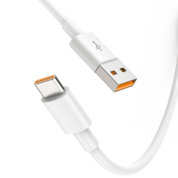 Wiwu G104 كابل شحن سريع 66 وات USB-A إلى Type-C وكابل بيانات بطول 1.2 متر - أبيض
