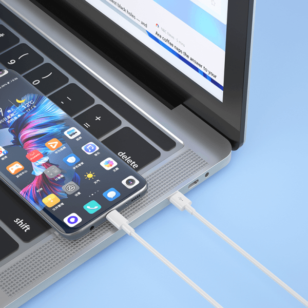 Wiwu G104 كابل شحن سريع 66 وات USB-A إلى Type-C وكابل بيانات بطول 1.2 متر - أبيض