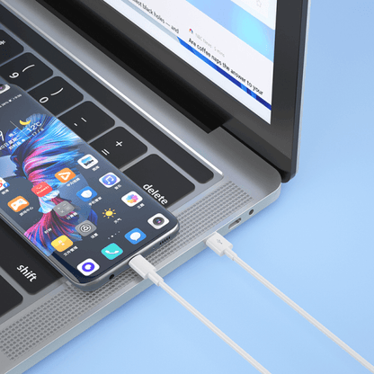 Wiwu G104 كابل شحن سريع 66 وات USB-A إلى Type-C وكابل بيانات بطول 1.2 متر - أبيض