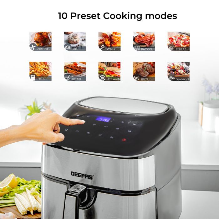 Geepas 7.5L Digital Air Fryer VORTEX Technology