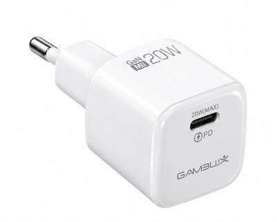GAMBLIX Volt 20 AD 20W USB-C PD Wall Charger – White