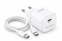 GAMBLIX Volt 100 100W GaN USB-C Fast Charger with USB-C Cable – White