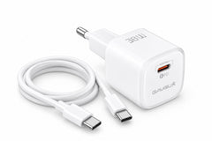 GAMBLIX Volt 30 30W USB-C PD Fast Charger with USB-C Cable – White
