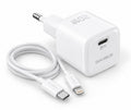 GAMBLIX Volt 20 20W USB-C PD Fast Charger with Lightning Cable – White