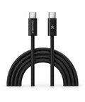 جامبليكس Ironflex كابل شحن مجدول USB-C إلى USB-C بقدرة 240 واط – أسود