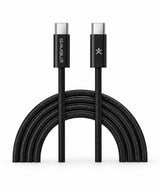 جامبليكس Ironflex كابل شحن مجدول USB-C إلى USB-C بقدرة 240 واط – أسود