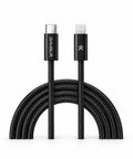 جامبليكس Ironflex كابل شحن مجدول USB-C إلى Lightning بقدرة 27 واط – أسود