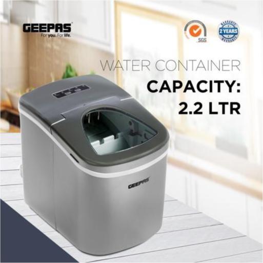 Geepas Ice Cube Maker 12kg/Day Two Cube Sizes