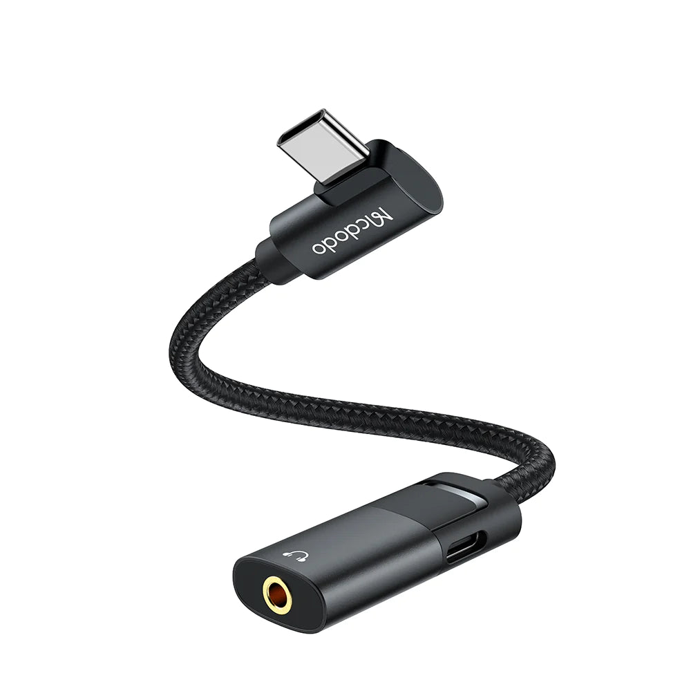 Mcdodo Cable 27W PD USB Type C to USB Type C & AUX Port - Black