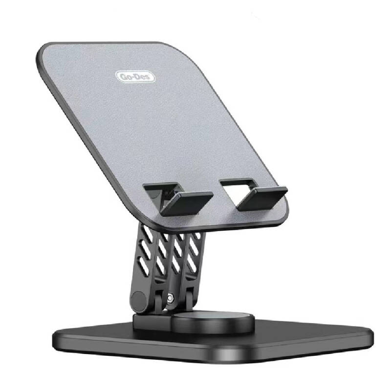 Go Des Portable Foldable 360 Rotatable Metal Phone and Tablet Stand