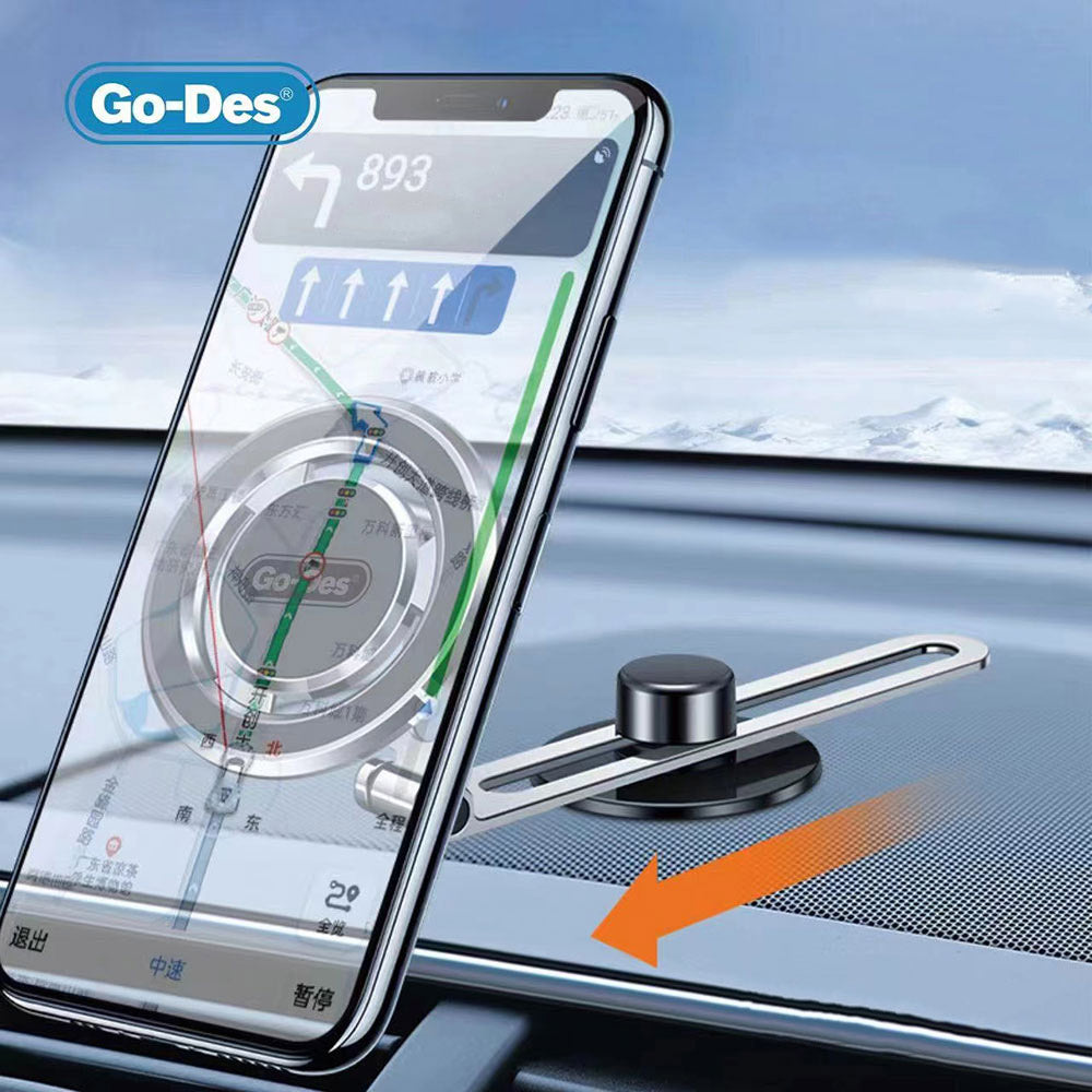 Go Des Magnetic 360 Degree Rotating Flat Floor Car Phone Holder