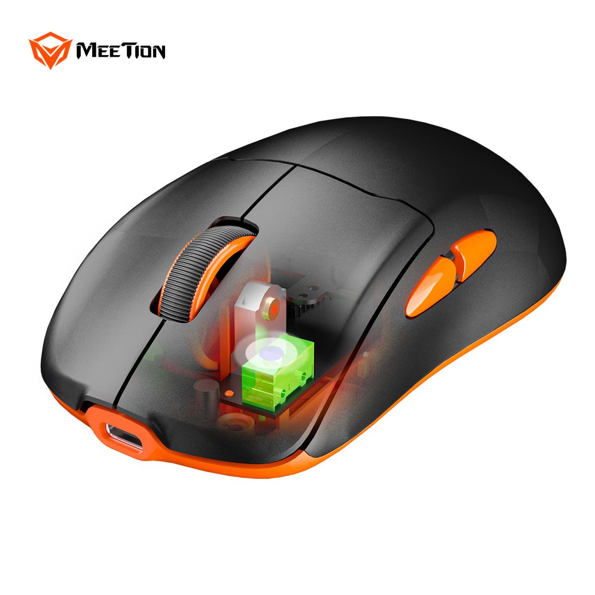 ماوس الألعاب اللاسلكي Meetion Air GW39 PAW3395 مع قاعدة شحن - أسود