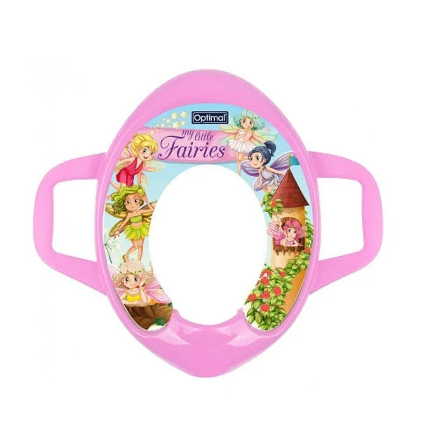 كرسي حمام ناعم للأطفال Optimal – أزرق ووردي لتدريب الحمام