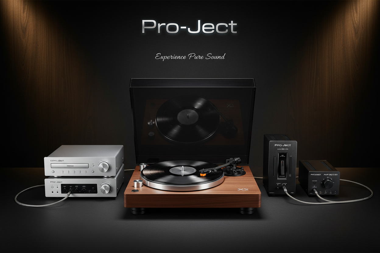 اعمل صورة لمنتجات يلي بالرابط https://jo-cell.com/collections/pro-ject وضع اسم البراند بالاعلى