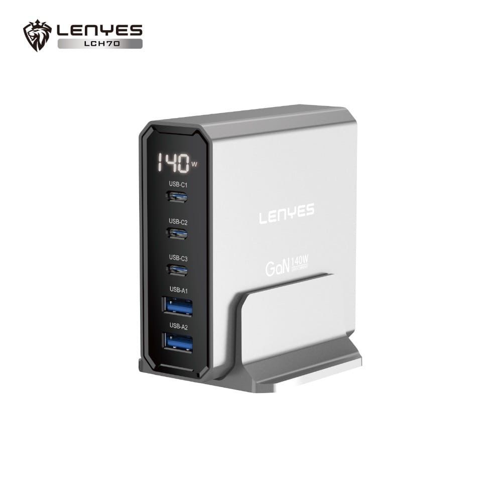 LENYES 140W GaN Multi-Port Fast Charging Dock with LED LENYES 140W GaN Multi-Port Fast Charging Dock with LED