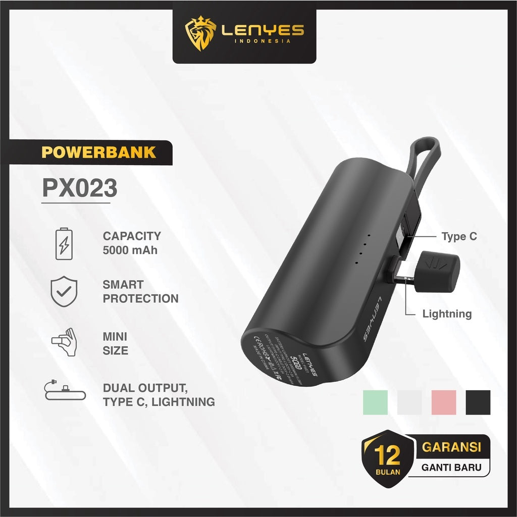 Lenyes Mini Power Bank 5000mah Compatible With Android Device Fast Charging 22.5W & PD 20W