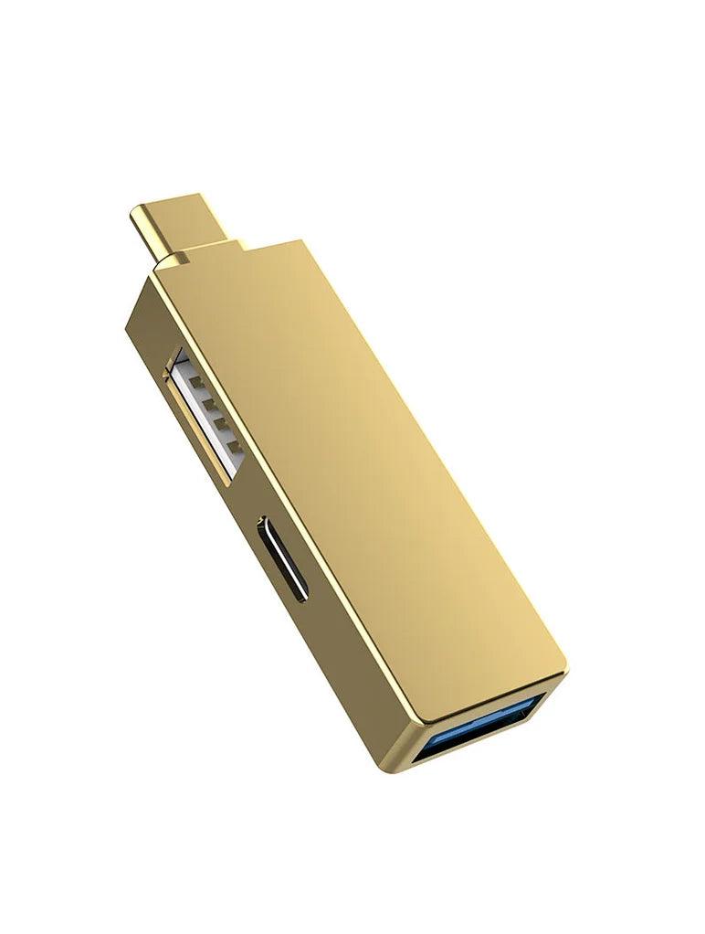 Wiwu Alpha T02 Pro 3 in 1 Type-C Hub Usb Coupler with PD Port Wiwu Alpha T02 Pro 3 in 1 Type-C Hub Usb Coupler with PD Port