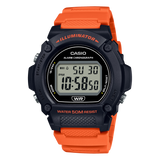 Casio Men's Digital Orange Resin Band Watch W-219H-4A