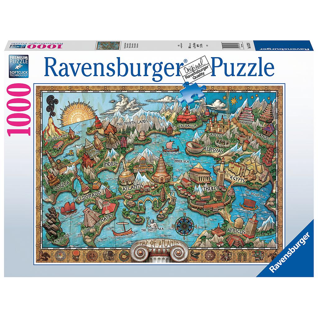 أحجية Ravensburger 1000 قطعة - مدينة أتلانتس الغامضة
